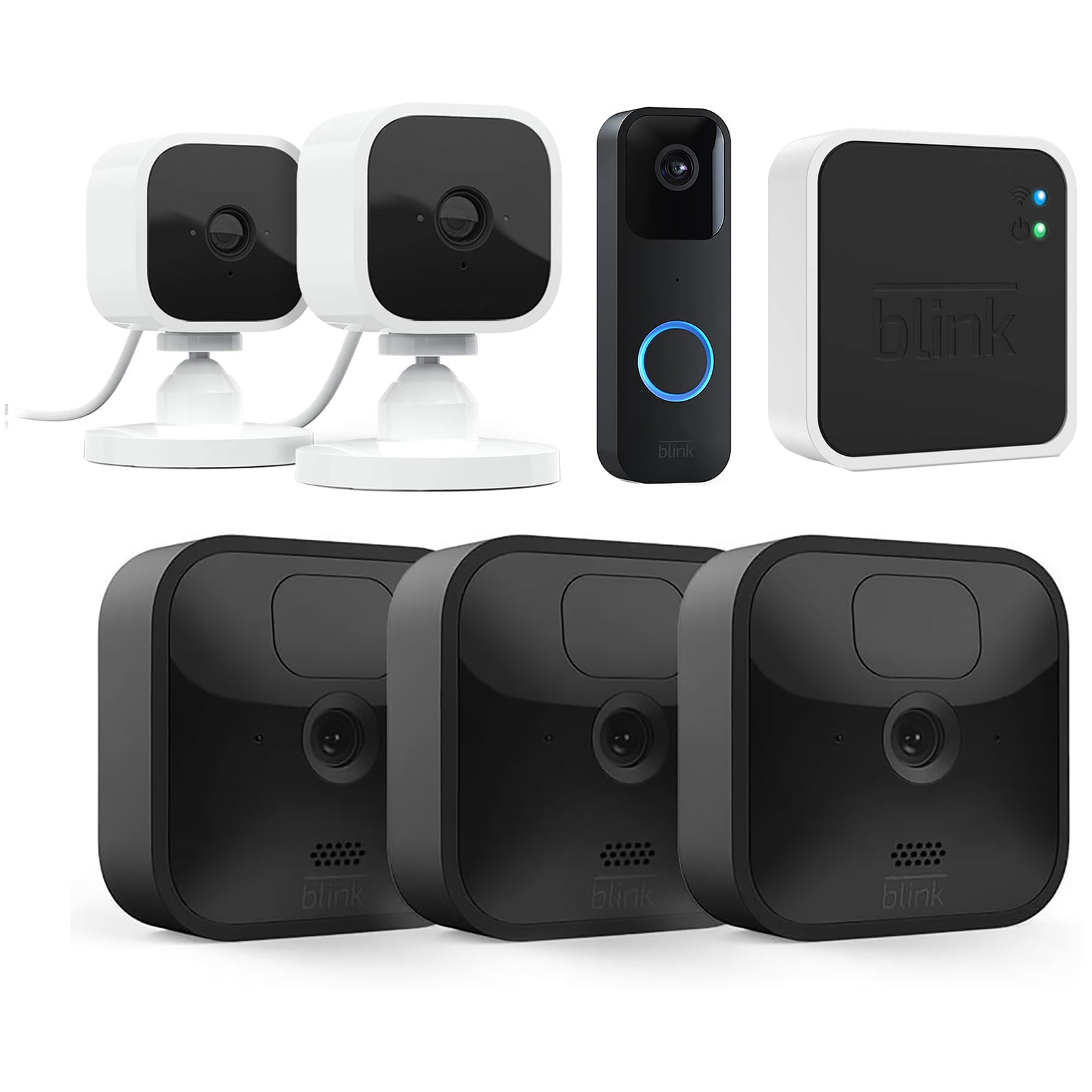 Blink_Outdoor 6 Cam Security Camera Bundle with 3x Outdoor Cams, 2x Mini Indoor, 1x Video