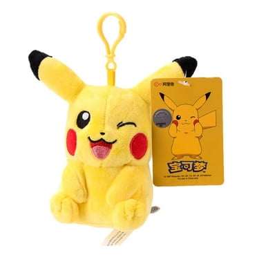 Blink Pikachu Plush Keychain Backpack Clip Bag Clip 5.5" tall,  1 count