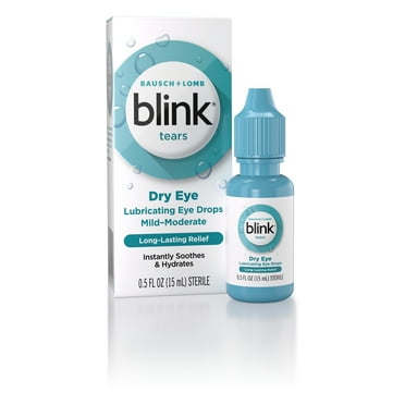 Blink Tears Lubricant Eye Drops for Mild to Moderate Dry Eye Relief and Symptoms, 0.5 fl oz