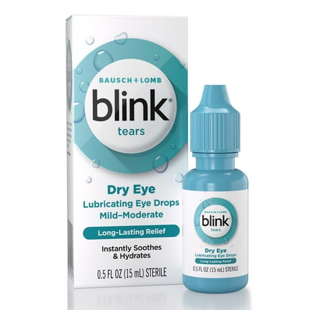 Blink Tears Lubricant Eye Drops for Mild to Moderate Dry Eye Relief and Symptoms, 0.5 fl oz