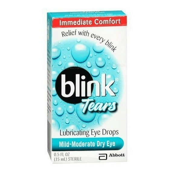 Blink Tears Lubricating Eye Drops Mild-Moderate Dry Eye 0.5 Fl Oz Sterile 6 Pack
