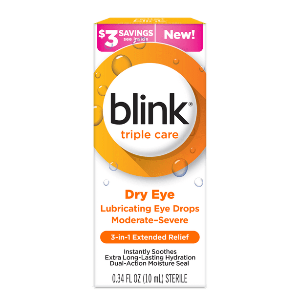 Blink® Triple Care Lubricating Eye Drops, 0.34 oz.