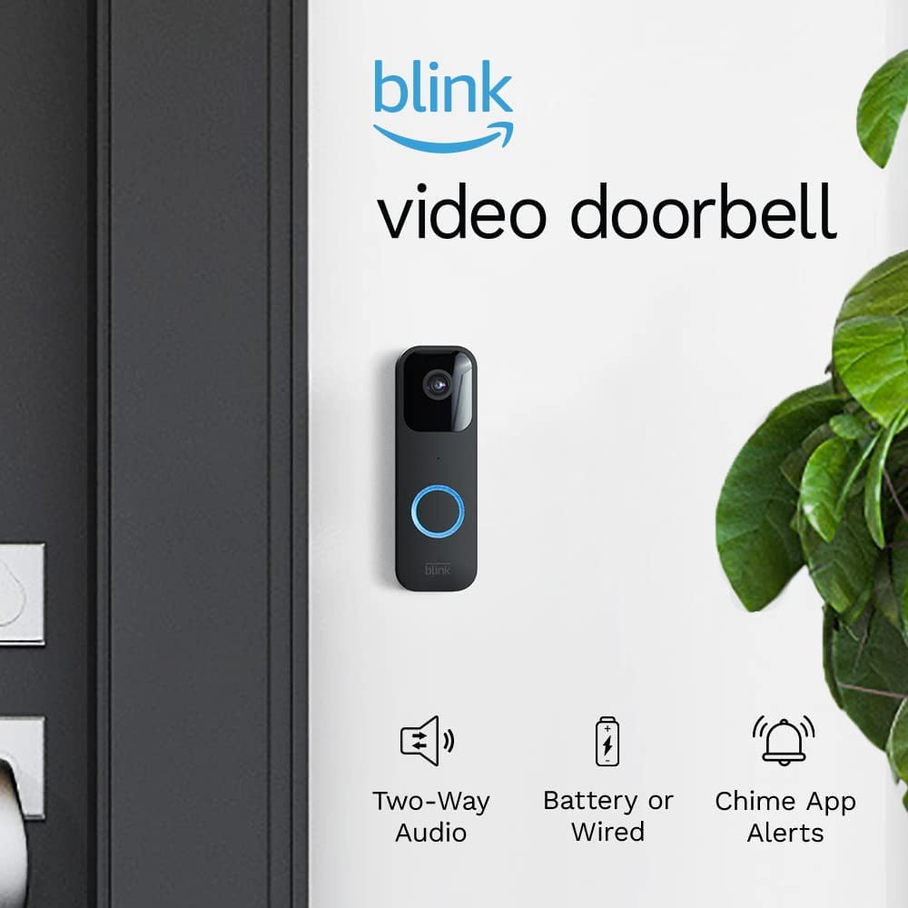 Blink Video Doorbell  Two-way audio, HD video, motion and chime
