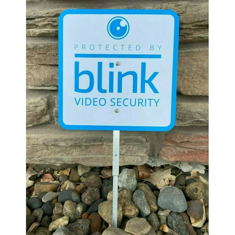 Blink Security Yard Sign w/ 28 Aluminum Post - Security Alarm Camera  Deterrent