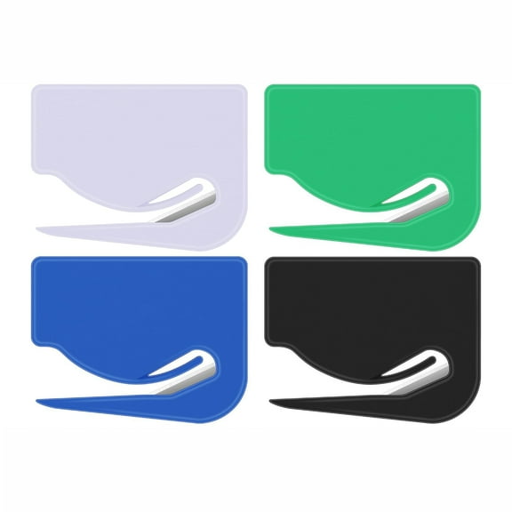 BlinkL 4 Pack Letter Openers Envelope Slitter with Safety Concealed Blade Mail Opener Envelope Cutter for Office Home Accessories (Black, White, Green, Blue)