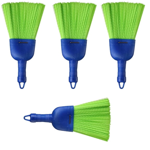 BlinkL 4 Pcs Poly Fiber Handheld Whisk Broom with Hang Hole for Indoor Outdoor Car Deck Cleaning