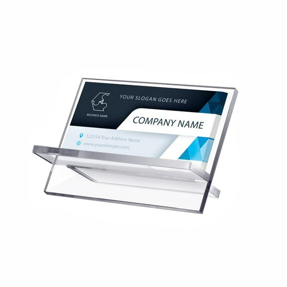 BlinkL Acrylic Business Card Holders for Desk Heavy Duty Clear Plastic Name Card Display Desktop Stand Organizer for Exhibition, Office, Restaurant, 50 Capacity