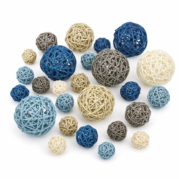 BlinkL Multicolor Valentine's Day Wicker Decorative Balls 36 Count