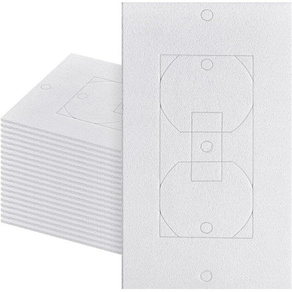 BlinkLLX 100 Pcs Outlet Insulation and Draft Sealers Foam Insulation Pads Electrical Outlet Light Switch Covers Size 1-Gang and 2-Gang 4 x 2.5 Inches Wall Gasket