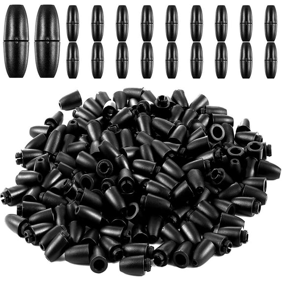 BlinkLLX 100 Pieces Plastic Breakaway Clasps Bead Barrel Connectors Safety Breakaway Clasp Lanyard Clips for Necklace Bracelet Lanyard Jewelry Making(Black)
