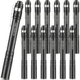 thumbnail image 1 of BlinkLLX 12 Pack LED Penlight Bulk, Pocket Flashlight with Clip, Aluminum Pen Flashlights Mini Pen Light for Nurses Hospital Outdoor Camping Emergency Hiking (Black), 1 of 6