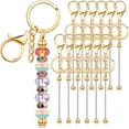 thumbnail image 1 of BlinkLLX 12 Pcs Beadable Keychains Bars Bulk Blank Beaded Metal Keychain for Craft DIY Gift, 1 of 12