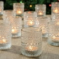 thumbnail image 1 of BlinkLLX 12 Pcs Clear Glass Tea Light Candle Holder, Votive Candle Holders Bulk for Wedding Table Decor & Christmas Thanksgiving（Clear,12pcs）, 1 of 9