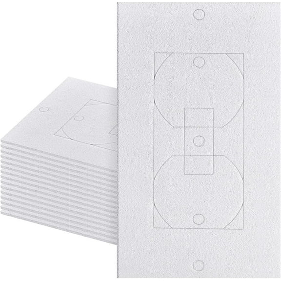BlinkLLX 15 Pcs Outlet Insulation and Draft Sealers Foam Insulation Pads Electrical Outlet Light Switch Covers Size 1-gang and 2-gang 4 x 2.5 Inches Wall Gasket