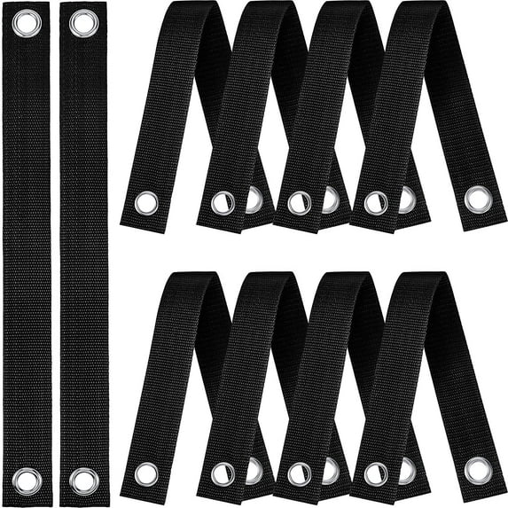 BlinkLLX 16 Pieces Tree Tie for Staking 16 in Tree Stake Kits Support Straps or Newly Planted Saplings and Hurricane Protection with Grommet Heavy Duty Ties(Black)