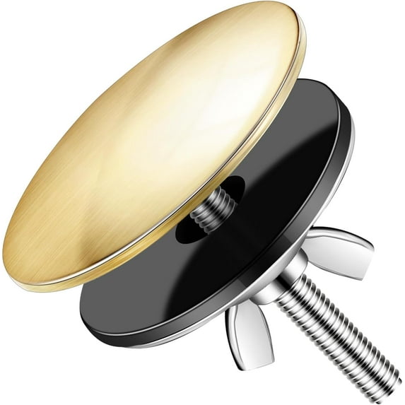 BlinkLLX 2 Inch Kitchen Sink Hole Cover Faucet Hole Cover Stainless Steel Kitchen Sink Tap Hole Plate Stopper Cover Blanking Metal Plug (Brushed Gold)