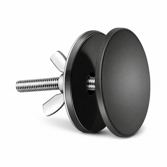 BlinkLLX 2 Inch Stainless Steel Matte Black Drain Stoppers with Washer