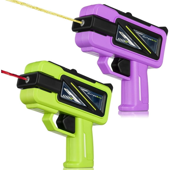 BlinkLLX 2 Pcs Alcohol Shot Gun, 4 oz Beverage Shooter Shot Glass Adult Beverage Shooter Beer Gun for White Elephant Bachelor Party, Long Range Stream for Party (Purple, Green)