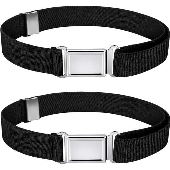 BlinkLLX 2 Pcs Kids Magnetic Belt Boys Adjustable Elastic Belt with Magnetic Buckle for Toddlers Girls