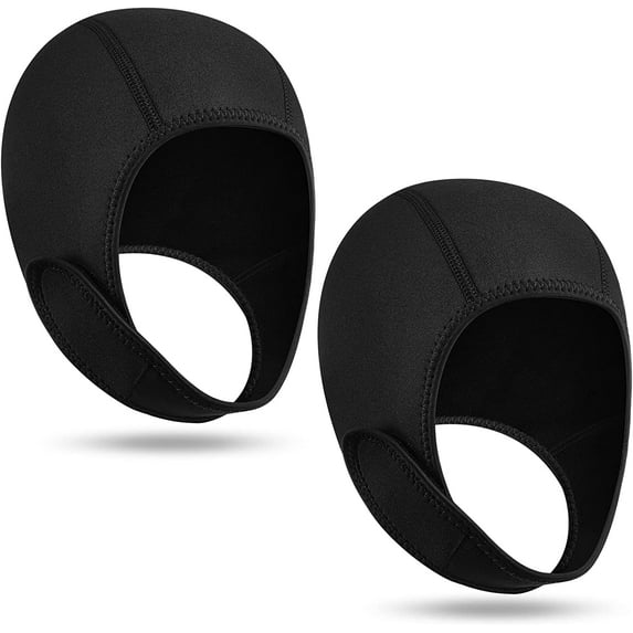 BlinkLLX 2 Pcs Neoprene Diving Hood Thermal Wetsuit Hood Cap Swim Caps with Chin Straps Snorkeling Neoprene Surf Beanie 2.5 mm Diving Headgear for Men Women Sailing Water Sports