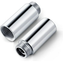 BlinkLLX 2 Pcs Shower Head Extension Arm Stainless Steel Shower Pipe Extension 1/2pt Male to 1/2pt Female Thread Cast Pipe Fitting Coupler Adapter(2.4 Inch)