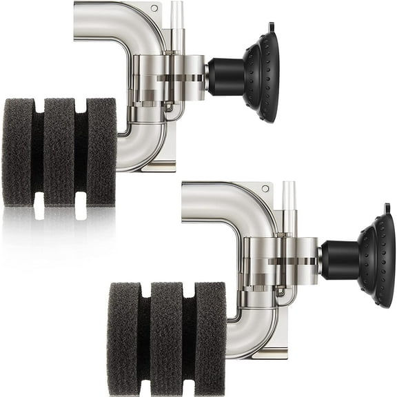 BlinkLLX 2 Pieces Mini Aquarium Single Sponge Filter Submersible Foam Filter Quiet for Small Fish Tank 0.5-5 Gallon Fixed Freshwater Salt Water