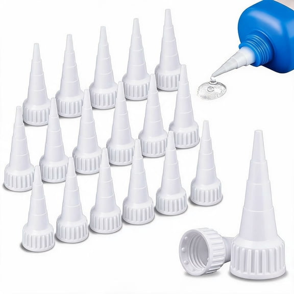 BlinkLLX 20 Pack e6000 Snip Tip Applicator Tips Cap for E6000 Craft Glue 3.7 Ounce Adhesive Tubes