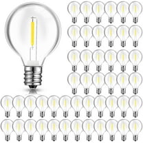 BlinkLLX 20 Pcs G40 LED Light Bulbs Replacement 1w Globe Bulbs Outdoor LED Light Lamp Fits C7 and E12 Candelabra Screw Base Sockets String Shatterproof Lamp, 2700k(White)