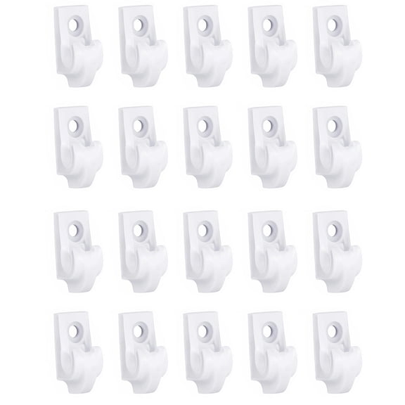 BlinkLLX 2.8 x 1.3 x 1.6 cm, 1.6 cm Thick Plastic Easy Installation Shelf Brackets White with Closet Shelf Clips 20 Piece