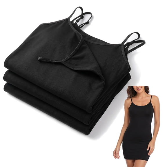 BlinkLLX 3 Pieces Women Basic Long Tanks Adjustable Spaghetti Strap Camisole Top