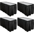 thumbnail image 1 of BlinkLLX 4 Pcs Plastic Table Skirt 29 Inches x 14 ft Disposable Table Skirt for Rectangle Tablecloth Wedding Shower Birthday Party Banquet(Black), 1 of 7