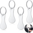 thumbnail image 1 of BlinkLLX 4 Pcs Portable Aluminum Alloy Key Ring Metal Shopping Cart Trolley Tokens Unisex Gift Keyrings for Men Women, 1 of 13