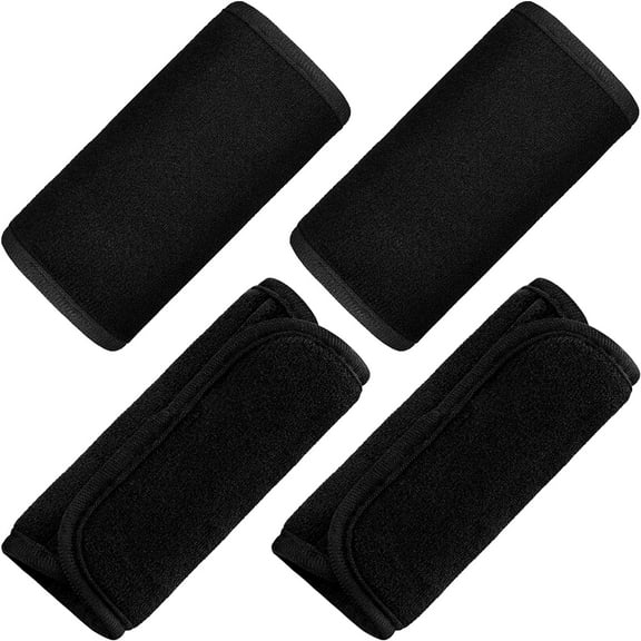 BlinkLLX 4 Pieces Baby Car Seat Belt Covers Soft Car Seat Straps Shoulder Pads for Kid Infant Stroller Strap Covers Seat Safety Belt Cushion Pads for Boy and Girl, Black