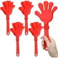 thumbnail image 1 of BlinkLLX 4 Pieces Jumbo Hand Clappers 11 Inch Noise Makers Party Favors Giant Large Hand Clappers Noise Makers for Sporting Events Cheers Ball Dance Basketball Football Noisemakers (Red), 1 of 14