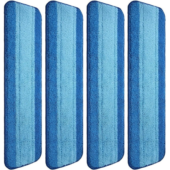 BlinkLLX 4 Pieces Microfiber Cleaning Pads Compatible with Bona Mop Reusable 18 Inch Replacement Cleaning Pads Washable Refills Replacement Heads for Floor Cleaning