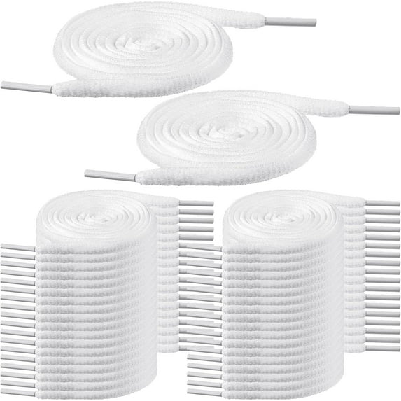 BlinkLLX 40 Pairs Oval Shoes Laces Bulk 1/4" Half Round Shoe Laces for Sneakers Black White Gray Colorful Shoelaces