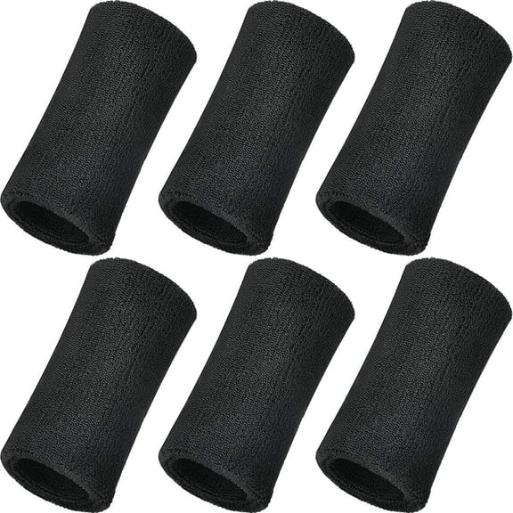 BlinkLLX 6 Inch Wrist Sweat Bands for Men Women Tennis Elastic Athletic Long Sweatband Wrist Absorbent for Basketball Tennis Running Outdoor Activity