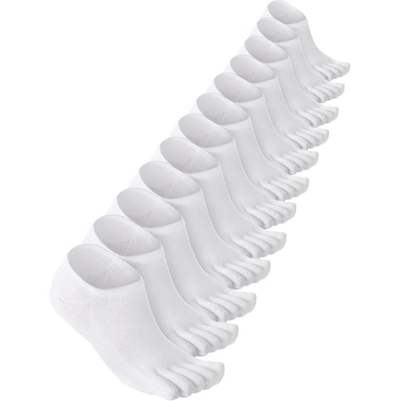 BlinkLLX 6 Pairs Women Toe Socks Cotton Ankle No Show Low Cut Socks with Toes for Women Men Running Athletic