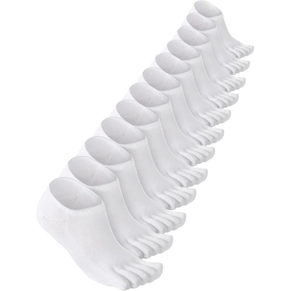 BlinkLLX 6 Pairs Women Toe Socks Cotton Ankle No Show Low Cut Socks with Toes for Women Men Running Athletic