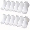 thumbnail image 1 of BlinkLLX 6 Pairs Cotton Toe Socks Low Cut No Show Athletic Socks for Men Women, 1 of 6