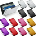 thumbnail image 1 of BlinkLLX 6 Pcs Aluminum Wallet Credit Cards Holder Multi Slim Rfid Blocking ID Credit Case Protector Metal Card Holder for Men Women(Black, Red, Purple, Rose, Silver, Gold), 1 of 7