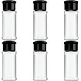 thumbnail image 1 of BlinkLLX 6 Pieces Plastic Salt and Pepper Shakers with Lid 3.5 oz Clear Spice Seasoning Bottle Containers Moisture Proof Dispenser for Storage Salt Sugar Spice Herbs and Powders(Black), 1 of 14