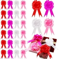 BlinkLLX 60 Pcs 5 Inch Christmas Pull Bows for Gift Wrapping, Gift Wrapping Pull Bows with Ribbon for Christmas Presents Wedding Decor Basket Bag Holiday Decor
