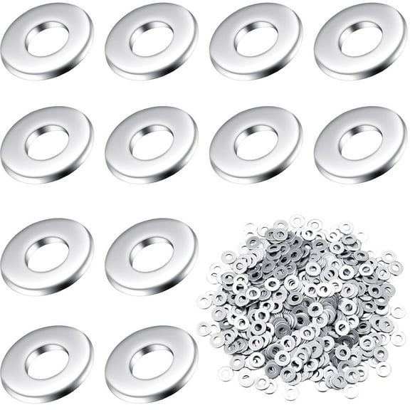 BlinkLLX 600 Pieces 1/4" x 1/2" Aluminum Backup Pop Rivet Washers,304 Metal Flat Stainless Steel Rivet Washers for Screws and Bolts Repairing Boats, Cars, Household and Outdoor Construction