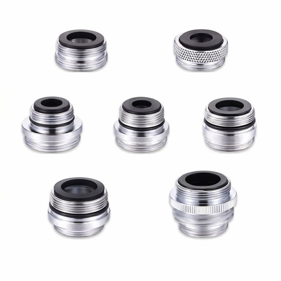 BlinkLLX 7 Pieces Faucet Adapter Kit Kitchen Aerator Adapter Female to Male for Water Hose Sink Garden Filter Standard Sprayers