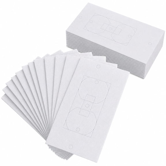 BlinkLLX 75 Pcs Outlet Insulation and Draft Sealers Foam Insulation Pads Electrical Outlet Light Switch Covers Size 1-gang and 2-gang 4 x 2.5 Inches Wall Gasket