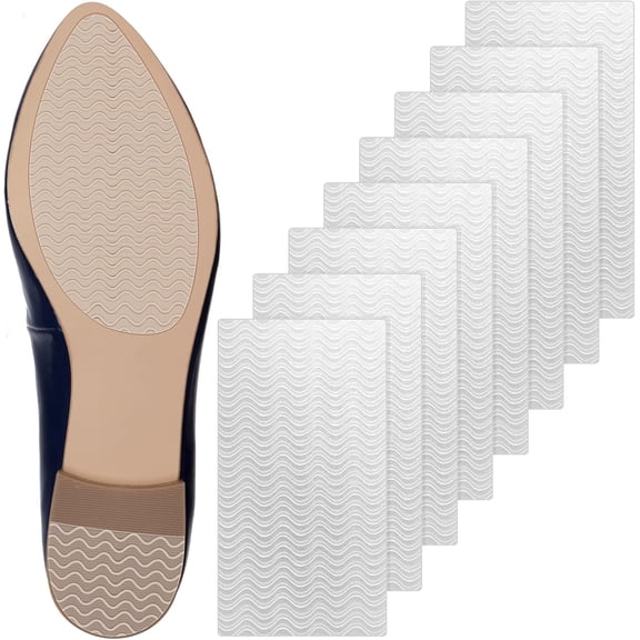 BlinkLLX 8 Pcs Shoe Grips on Bottom of Shoes No Slip Bottom Pad Self Adhesive Sole Protector Anti Slip Grips for Heel No Skid Pads for Sneakers Slippers(5.9 x 3.2 Inch,White)