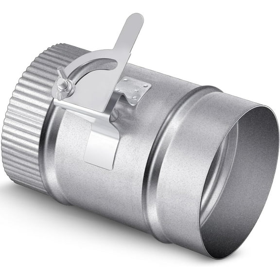 BlinkLLX Backdraft Damper Duct Manual Volume Damper with Sleeve Stove Pipe Galvanized Sheet Adjustment Airflow Ducting Branch HVAC Air Balancing for Range Hoods, Fans(4 Inch, 1 Pc)