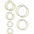 thumbnail image 1 of BlinkLLX Clip on Hoop Earrings Hoop Gold Earrings Non Piercing Earrings Set for Women, 1 of 6