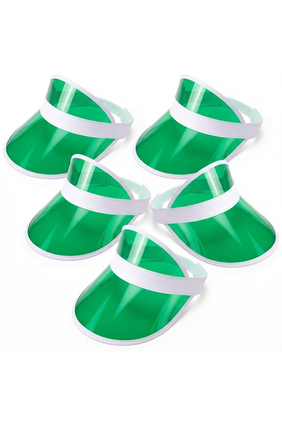Green Poker Visors Hats Bulk Casino Bingo Visor Casino Dealer Clear Plastic Sun Golf Hats for Women Men